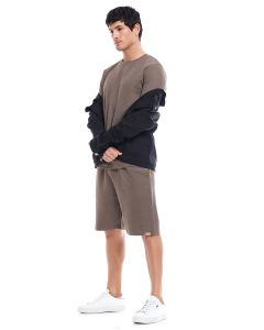 Solid Knit Shorts with Drawstring Waist