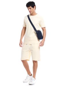 Solid Knit Shorts with Drawstring Waist