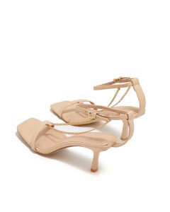 Chain-Link Detail Heel Sandals